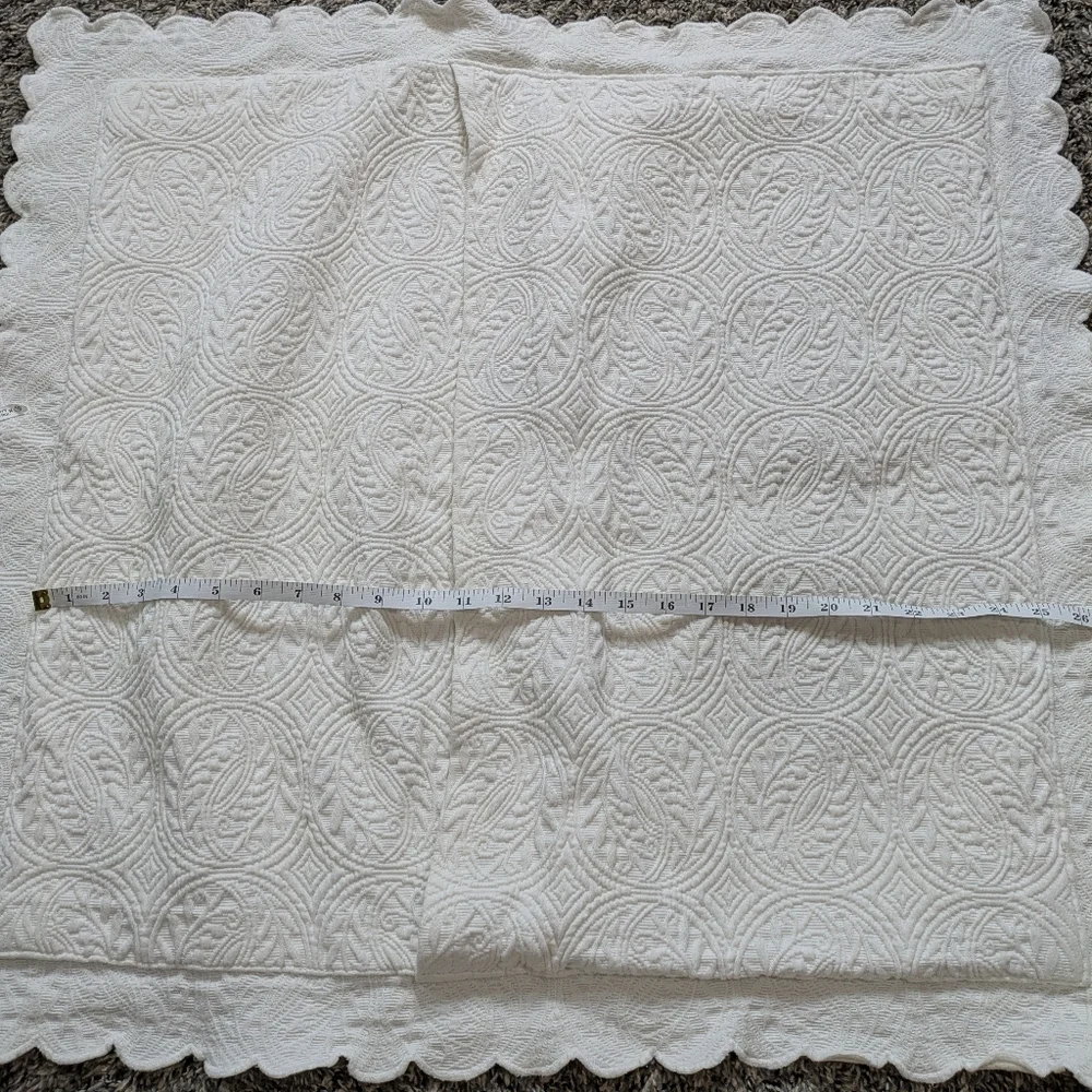 Peacock Alley Large Off White Textured Cotton Pillowcase
